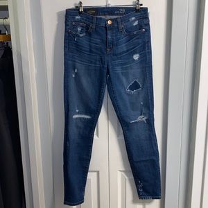 J Crew Toothpick Distressed Jeans